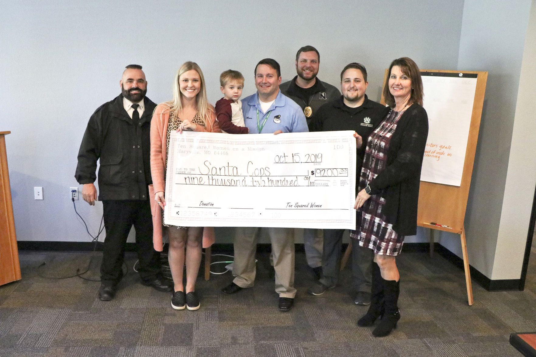Ten Squared Women gives to Santa Cops